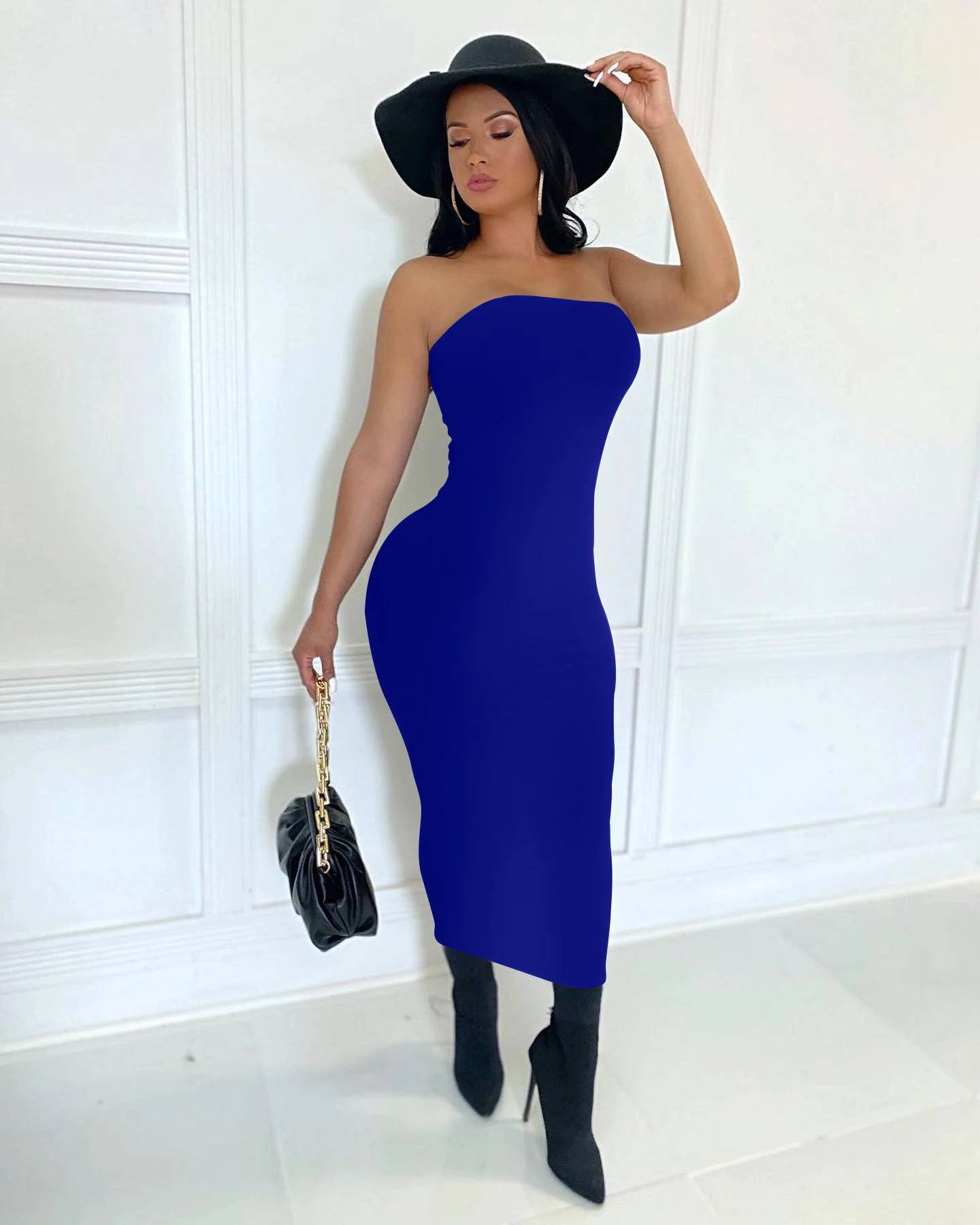 Chest Wrapped Long Dress - SassQuality