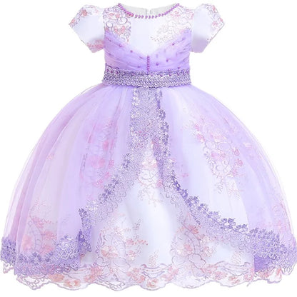 Beaded Embroidered Girls Dress