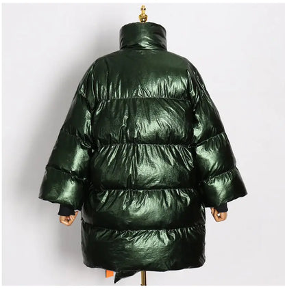 Glossy Quilted Winter Jacket