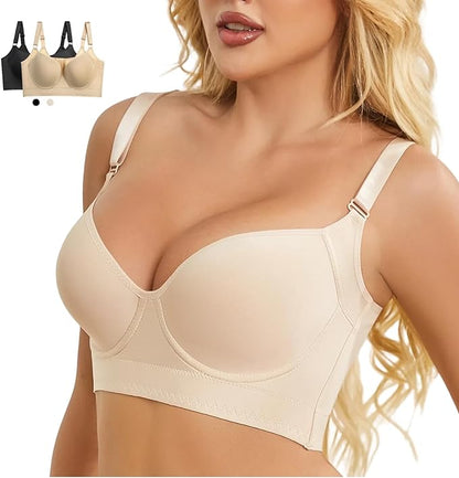 Push-Up Back Smoothing Bra - Beige