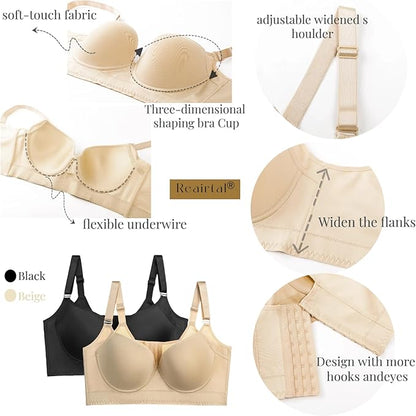 Push-Up Back Smoothing Bra - Beige