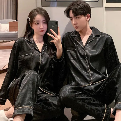 Couple Luxury Silk Pajamas Sets - SassQuality