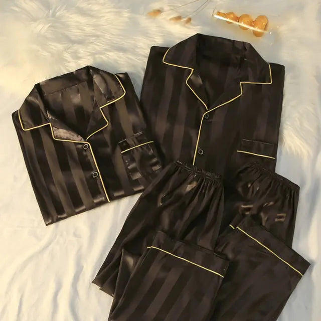 Couple Luxury Silk Pajamas Sets - SassQuality