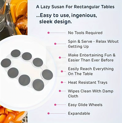 Lazy Susan - Rotating Dining Table Tray