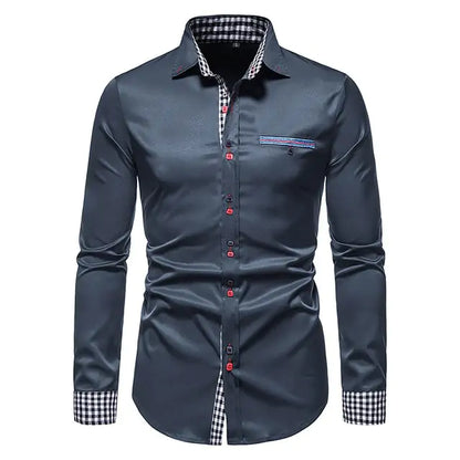 Patchwork Formal Shirts for Men