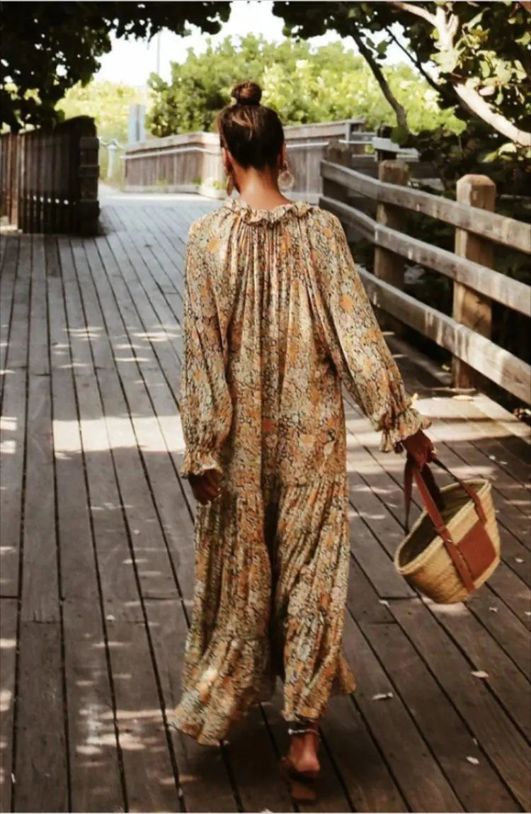 Spring Bohemian Oversized Dress