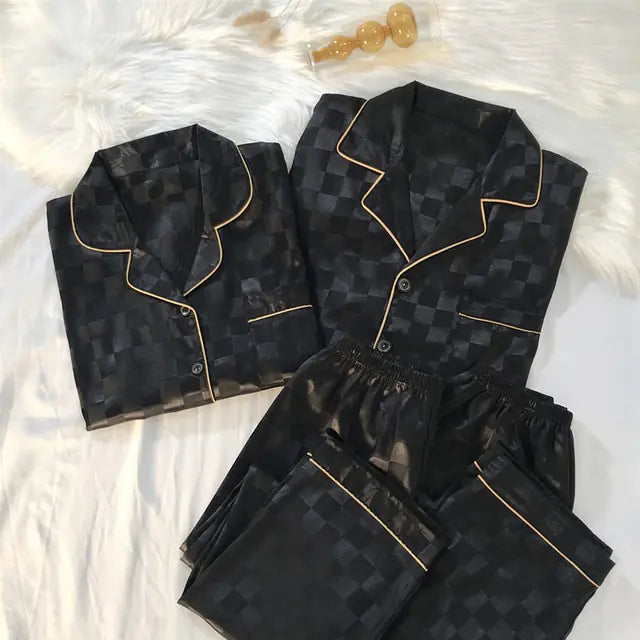 Couple Luxury Silk Pajamas Sets - SassQuality