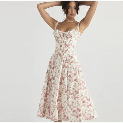 Summer Floral  A-line Dress - SassQuality