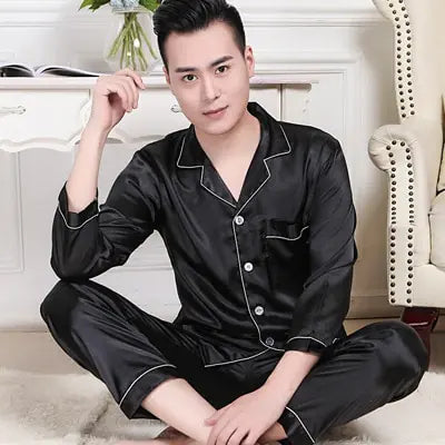 Men's Designer Ice Silk Pajama Set