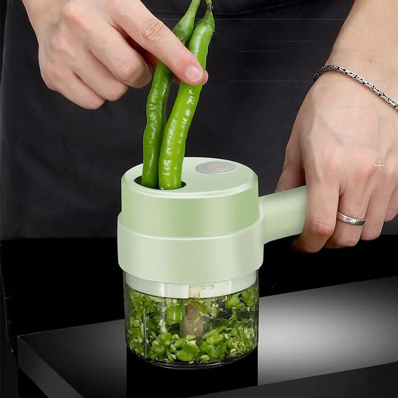 Electric Vegetable Cutter Set Handheld Wireless Sale 🥗