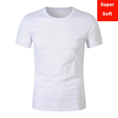 Man Summer Super soft white T shirts Men Short Sleeve