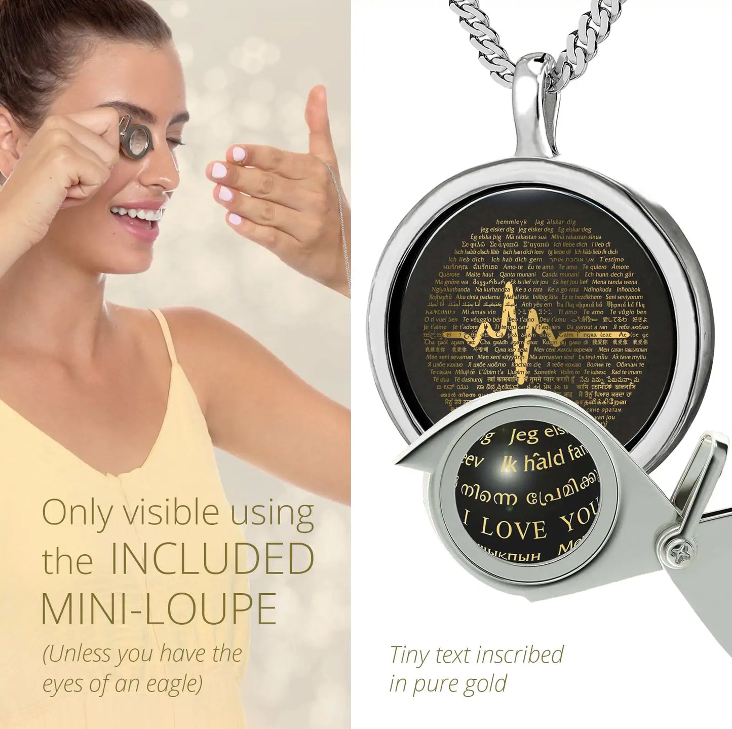 Heartbeat of Love Necklace Over 100 Languages I Love You Pendant - SassQuality