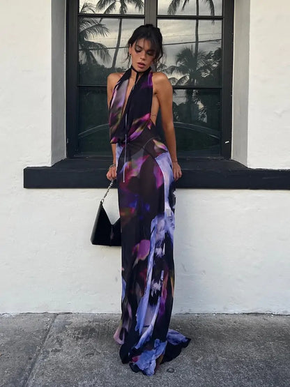 Backless Sexy Maxi Dress - SassQuality