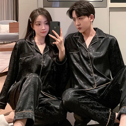 Couple Luxury Silk Pajamas Sets - SassQuality