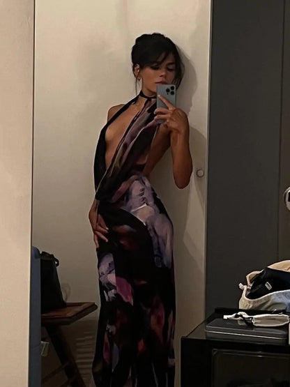 Backless Sexy Maxi Dress - SassQuality