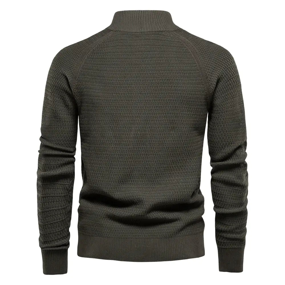 Button Mock Neck Men's Cardigan - SassQuality